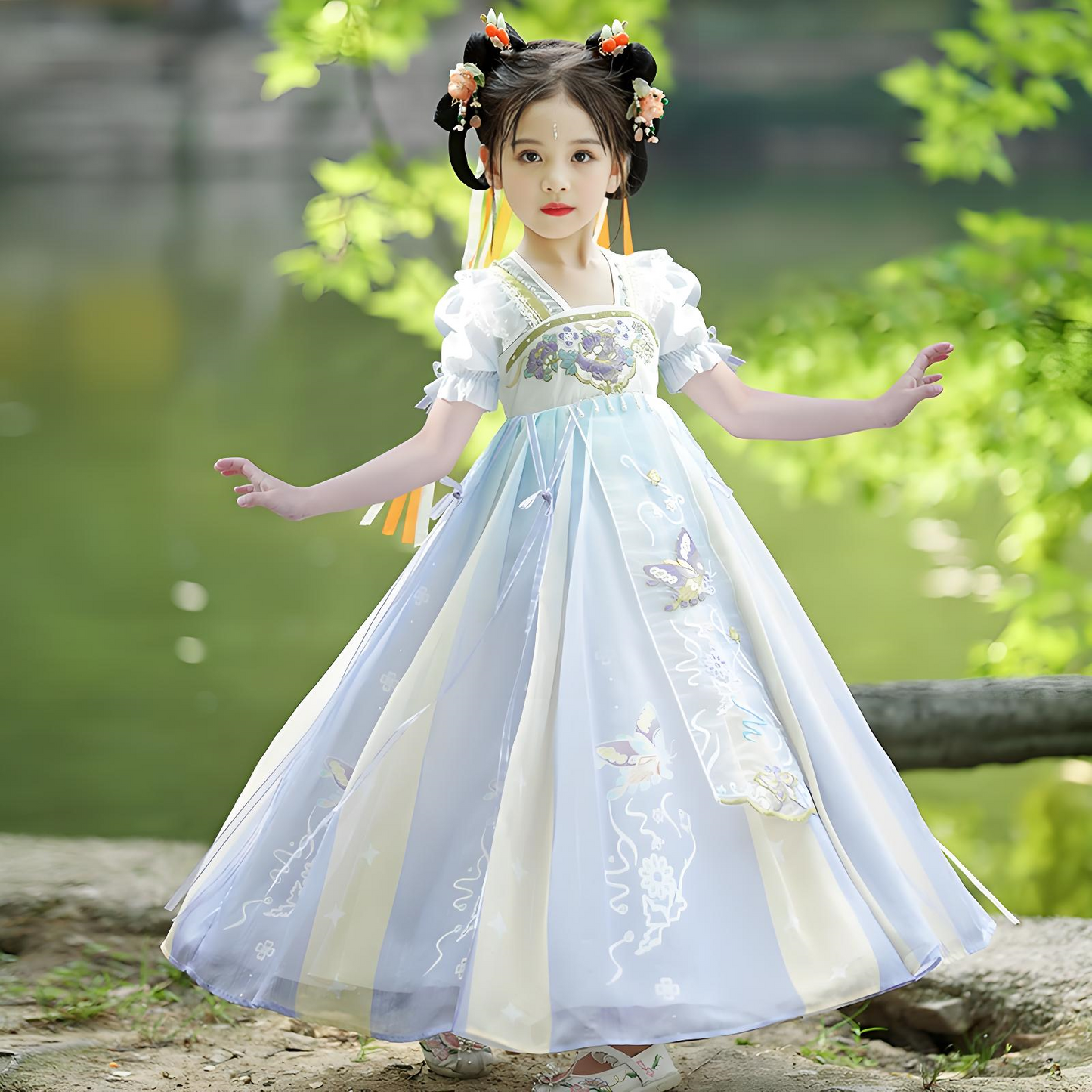 Children's purple Hanfu