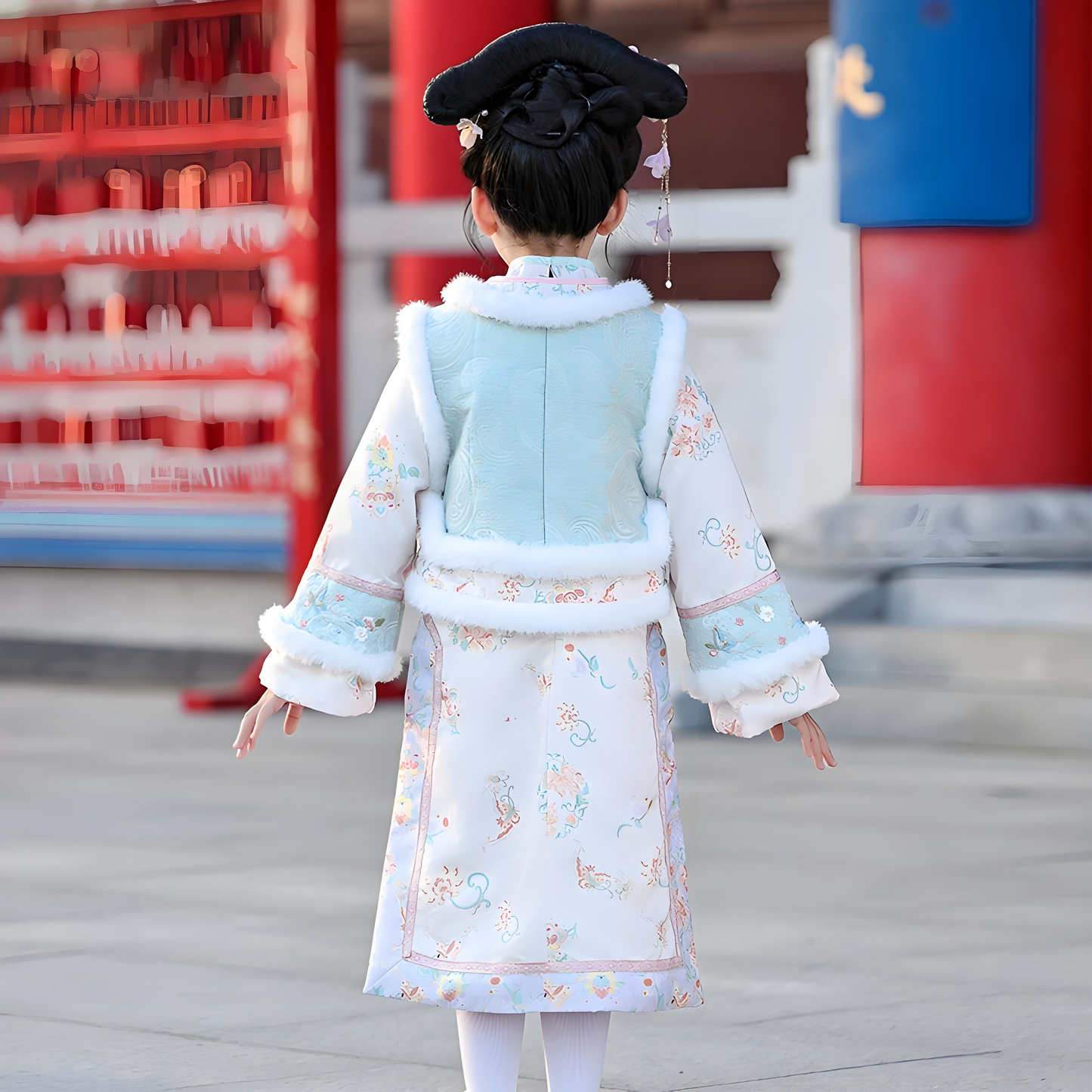 Children's Green Cheongsam Thickened