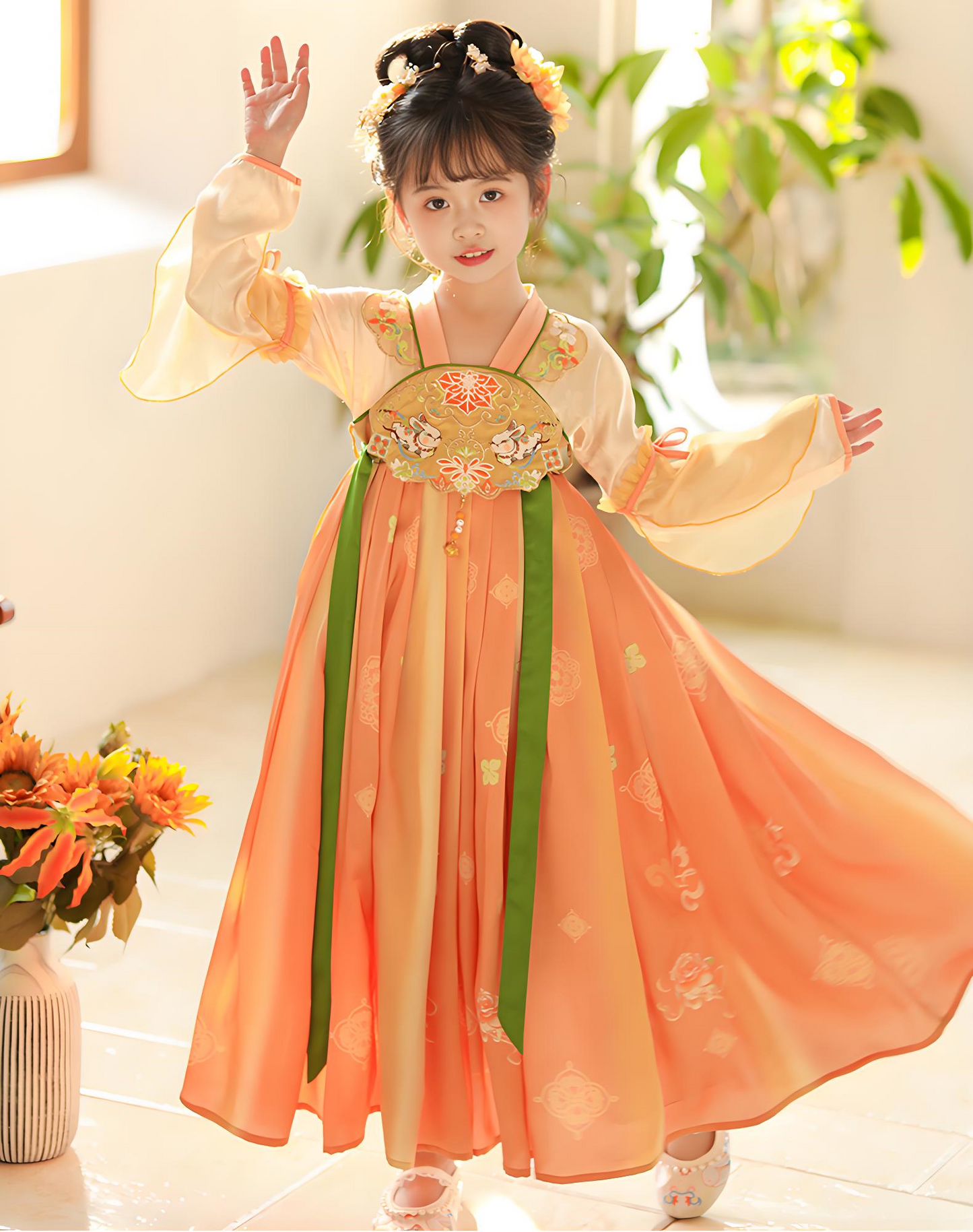 Children's Orange Hanfu
