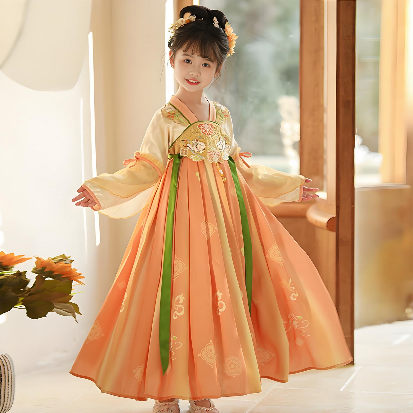 Children's Orange Hanfu