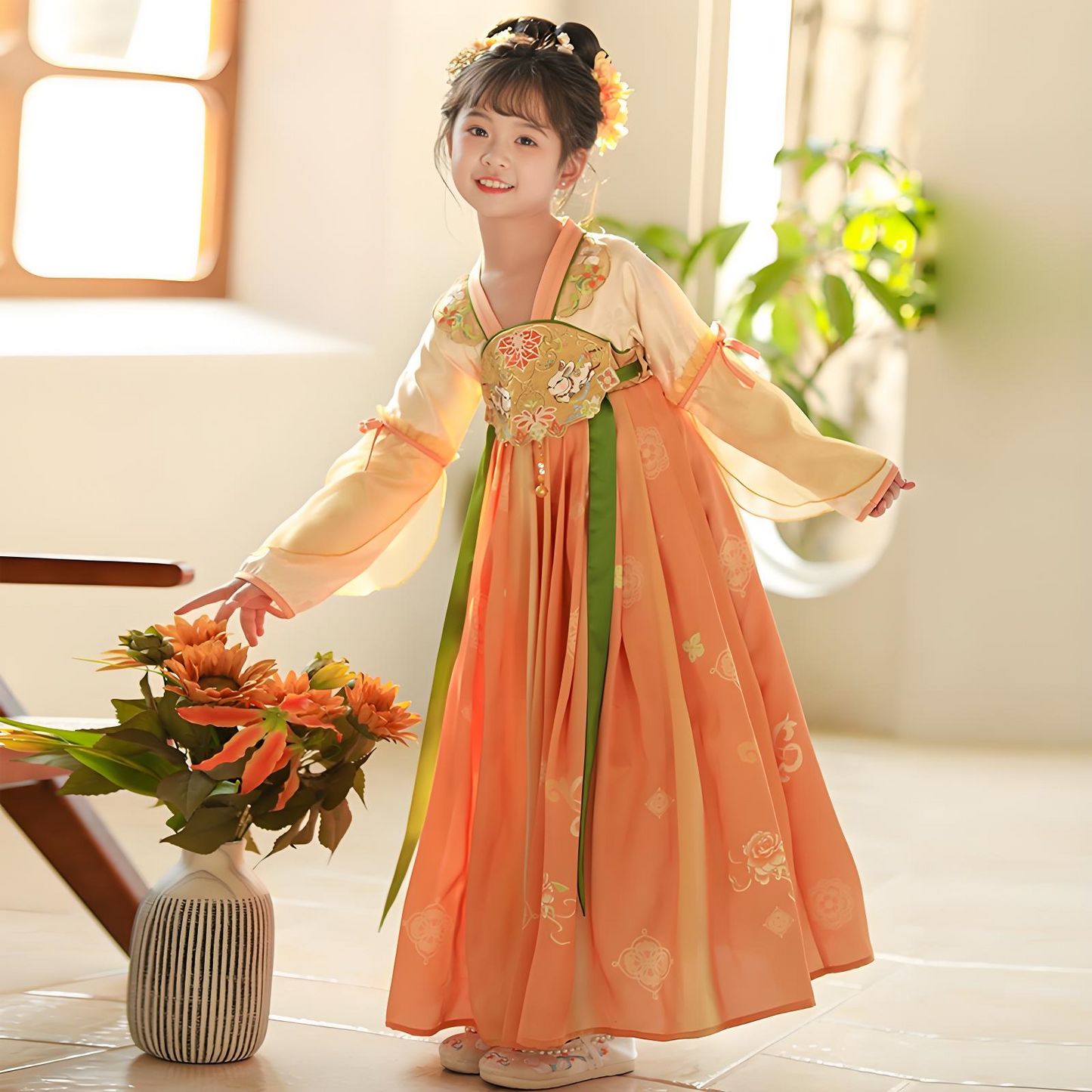 Children's Orange Hanfu