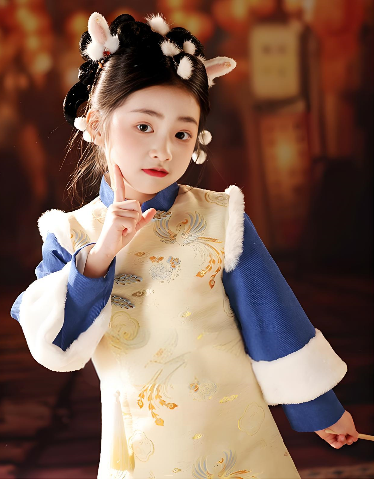Children's Peony Cheongsam