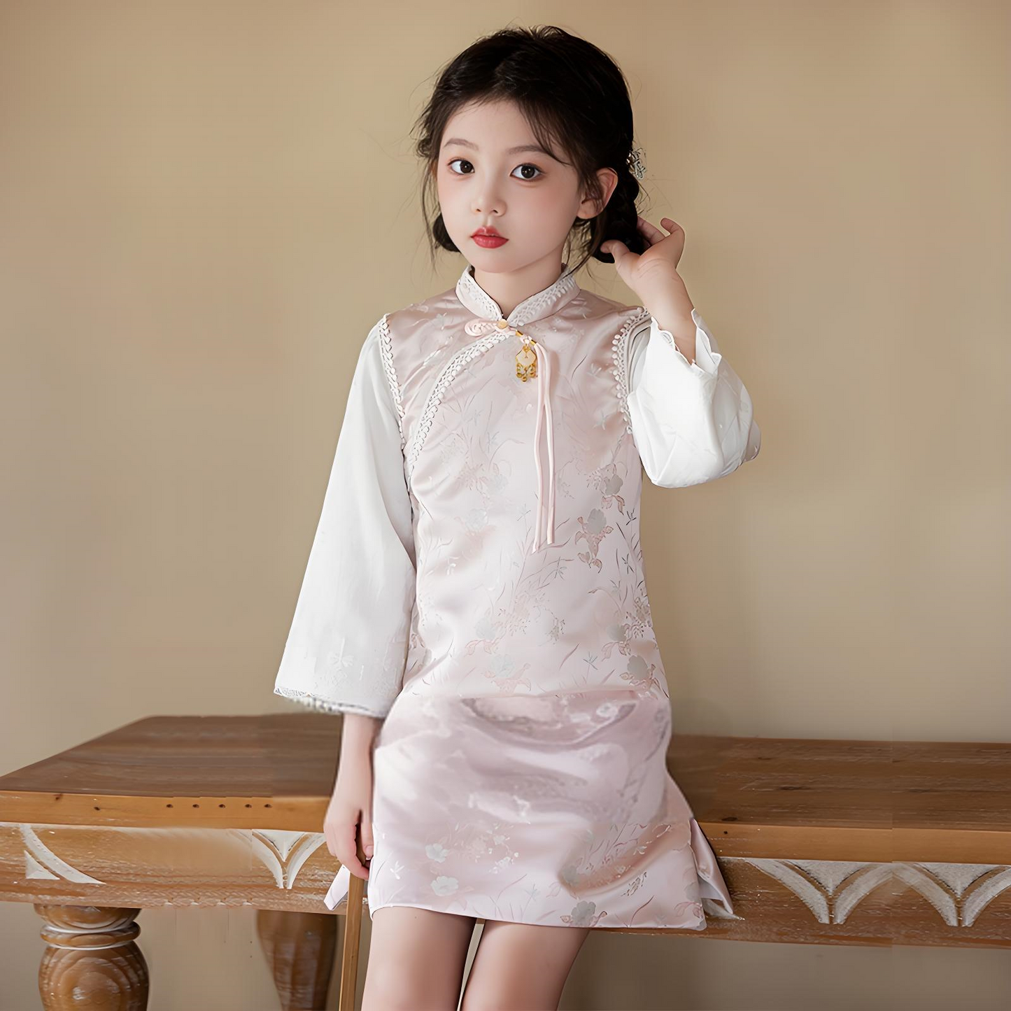 Children's Pink Cheongsam