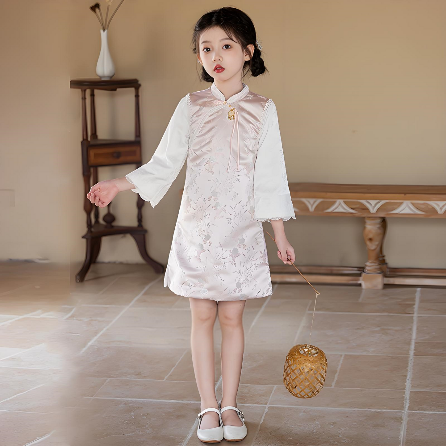 Children's Pink Cheongsam
