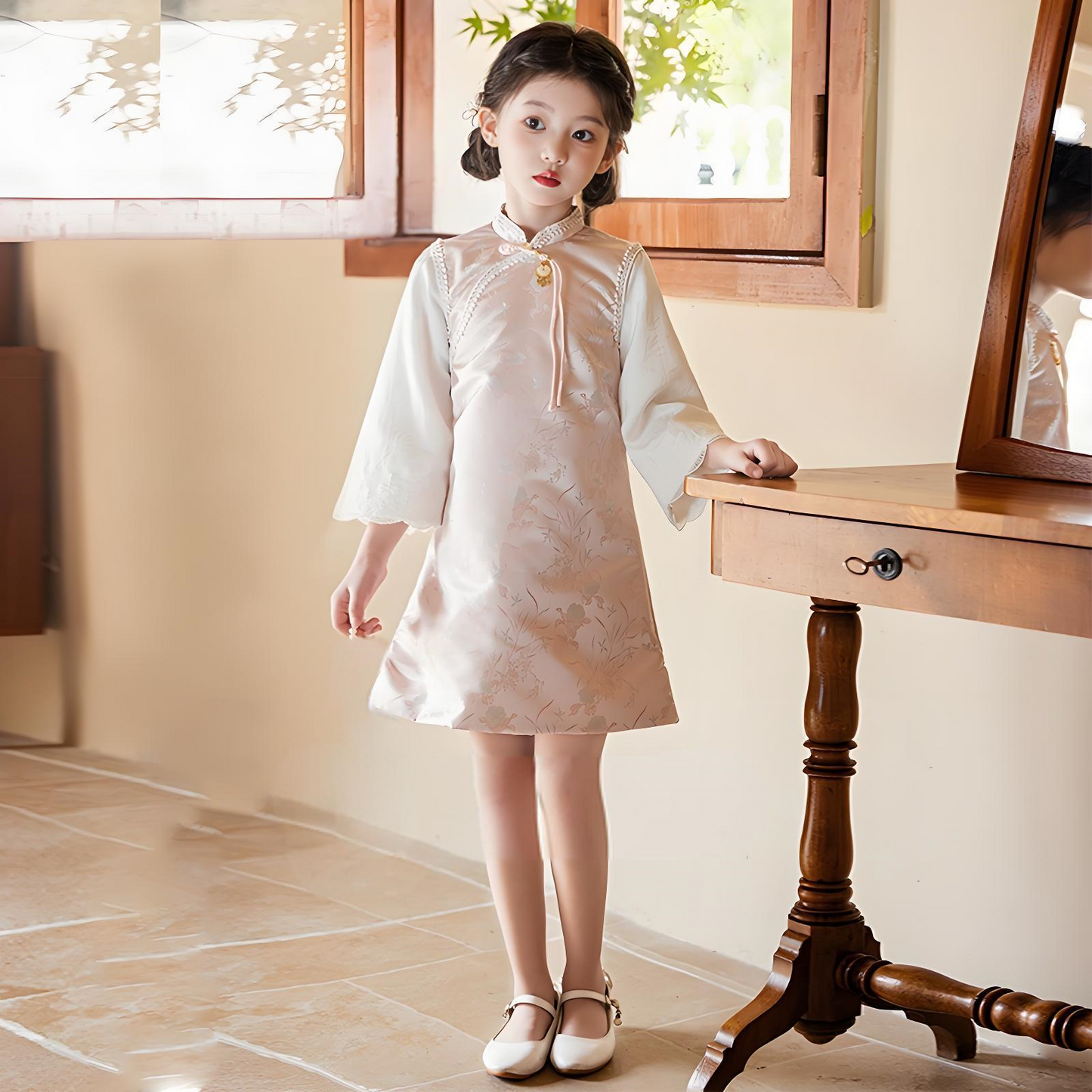 Children's Pink Cheongsam