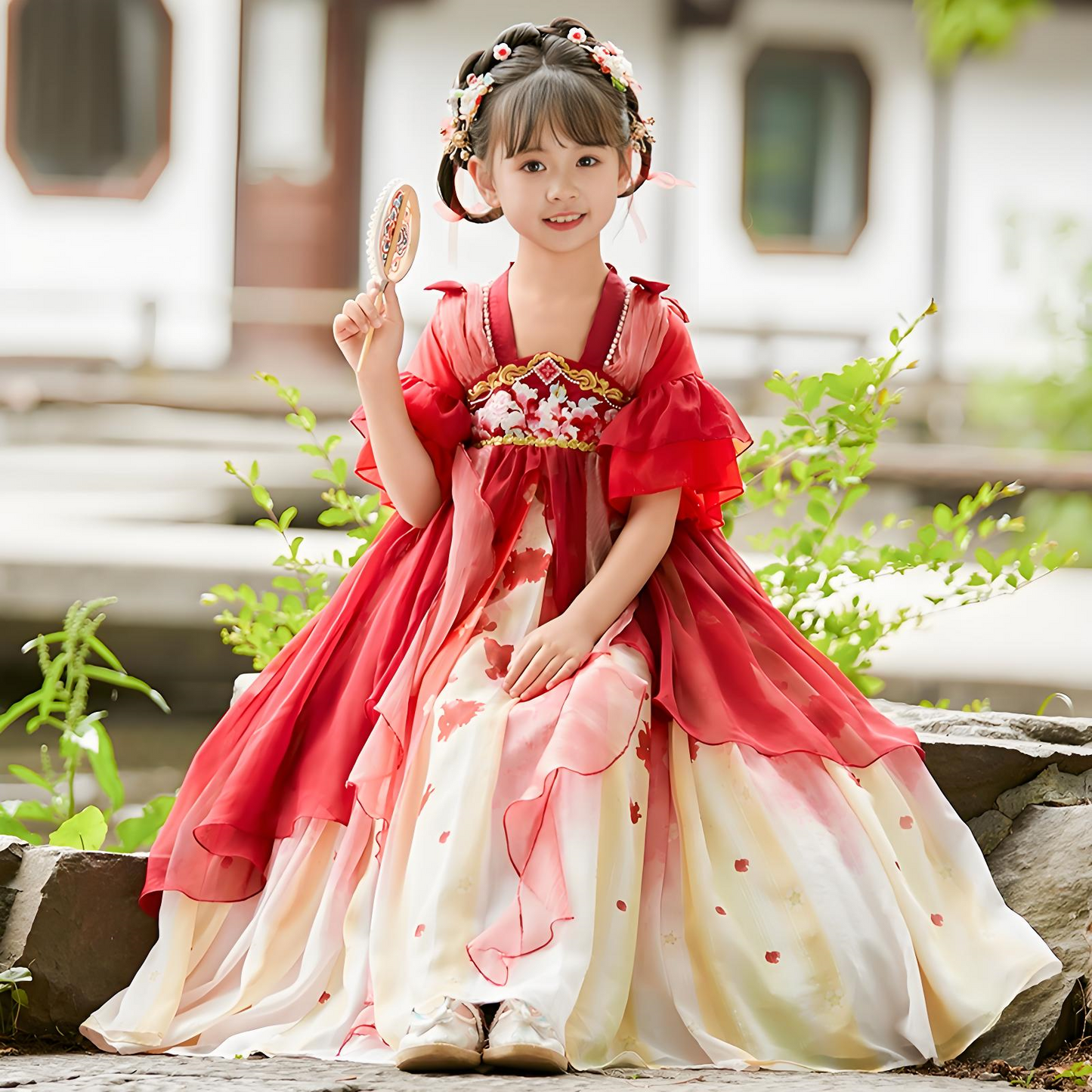 Children's Red Hanfu