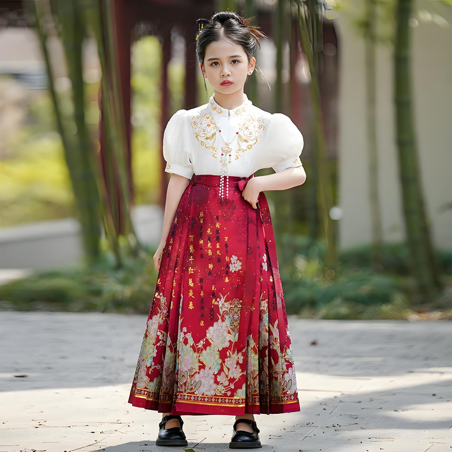 Children's Red Horse Face Skirt