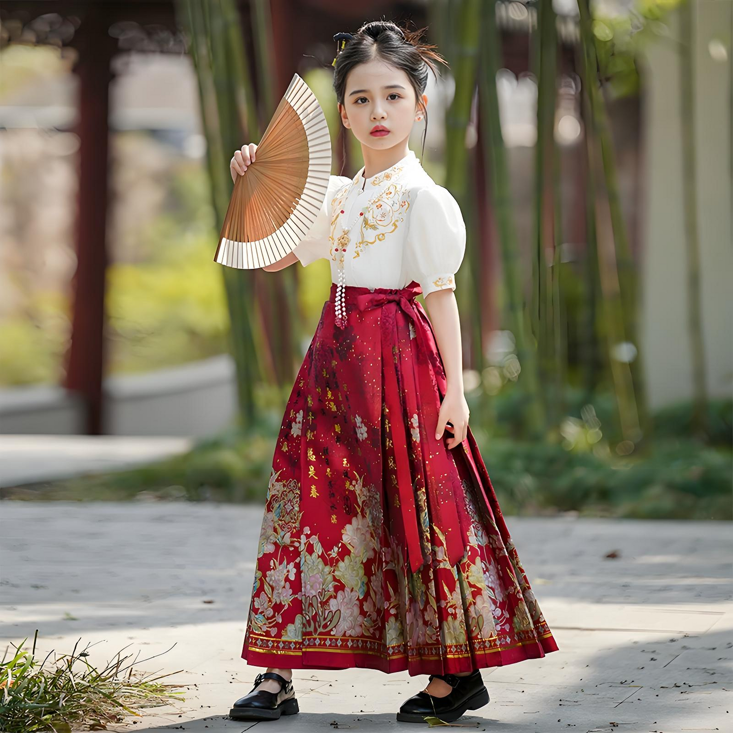 Children's Red Horse Face Skirt