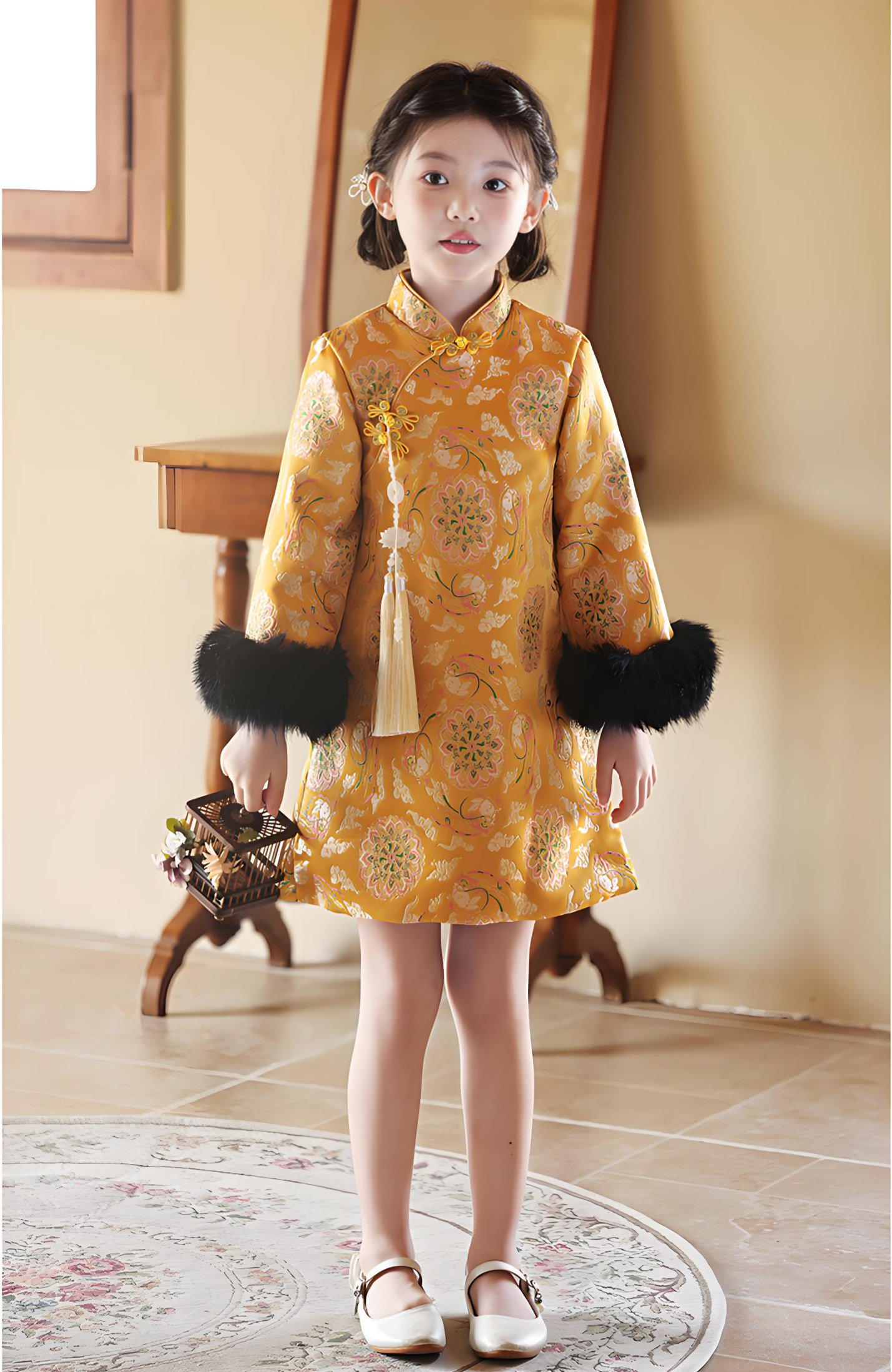 Children's Yellow Cheongsam