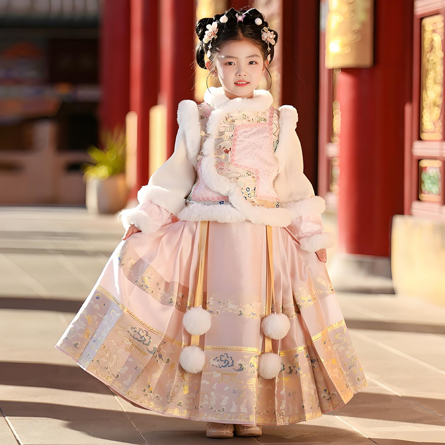 Children's Pink Checkered Clothes