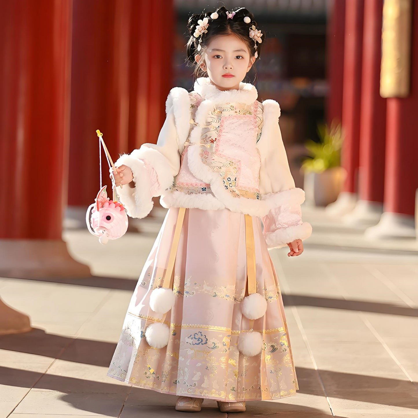 Children's Pink Checkered Clothes