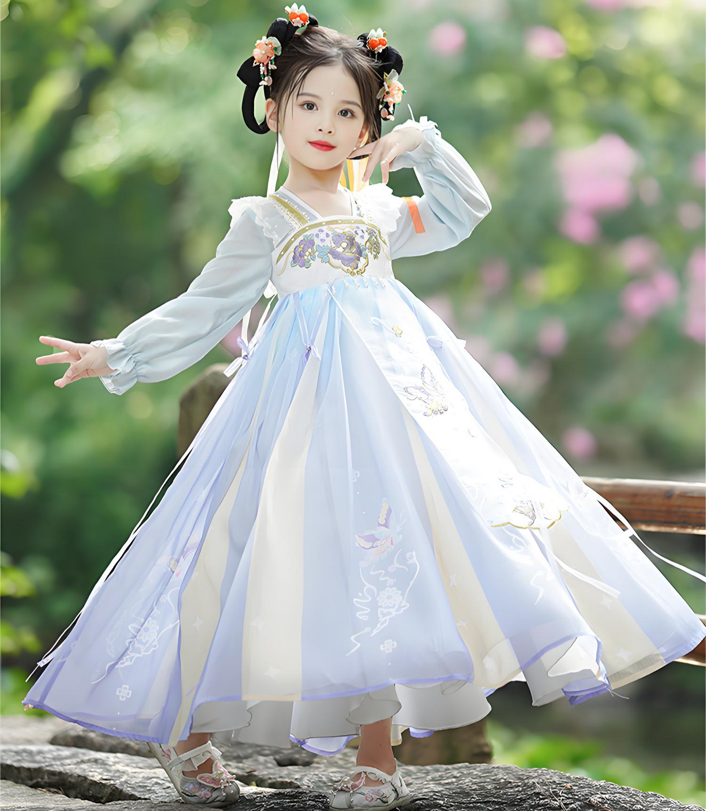 Children's purple Hanfu