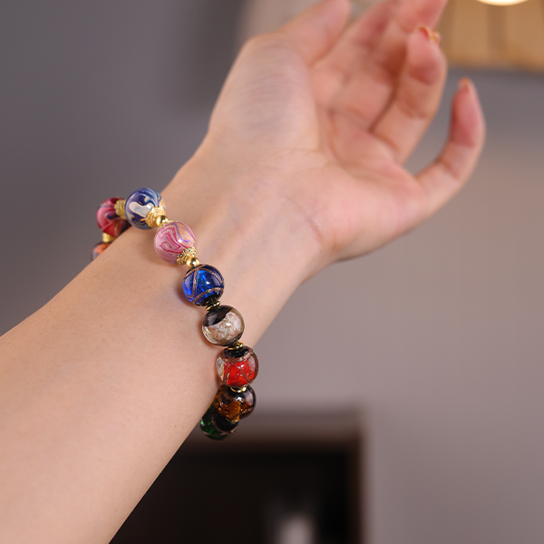 Fragrant gray glass bracelet