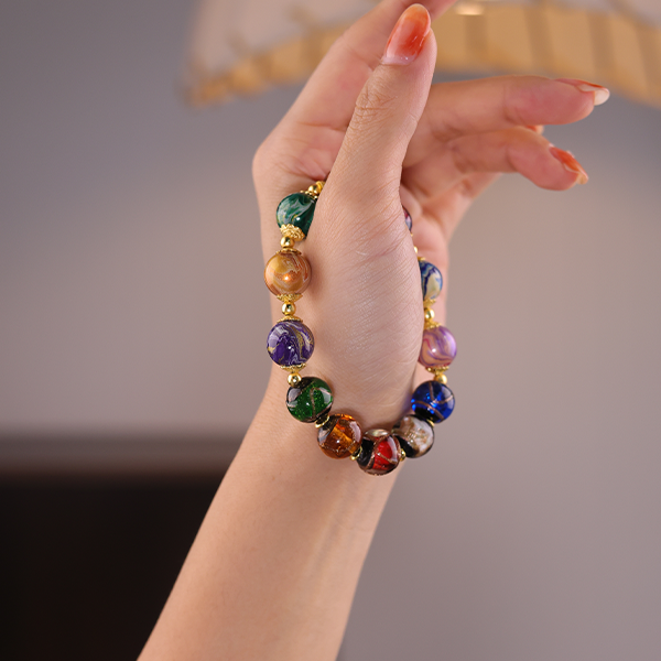 Fragrant gray glass bracelet