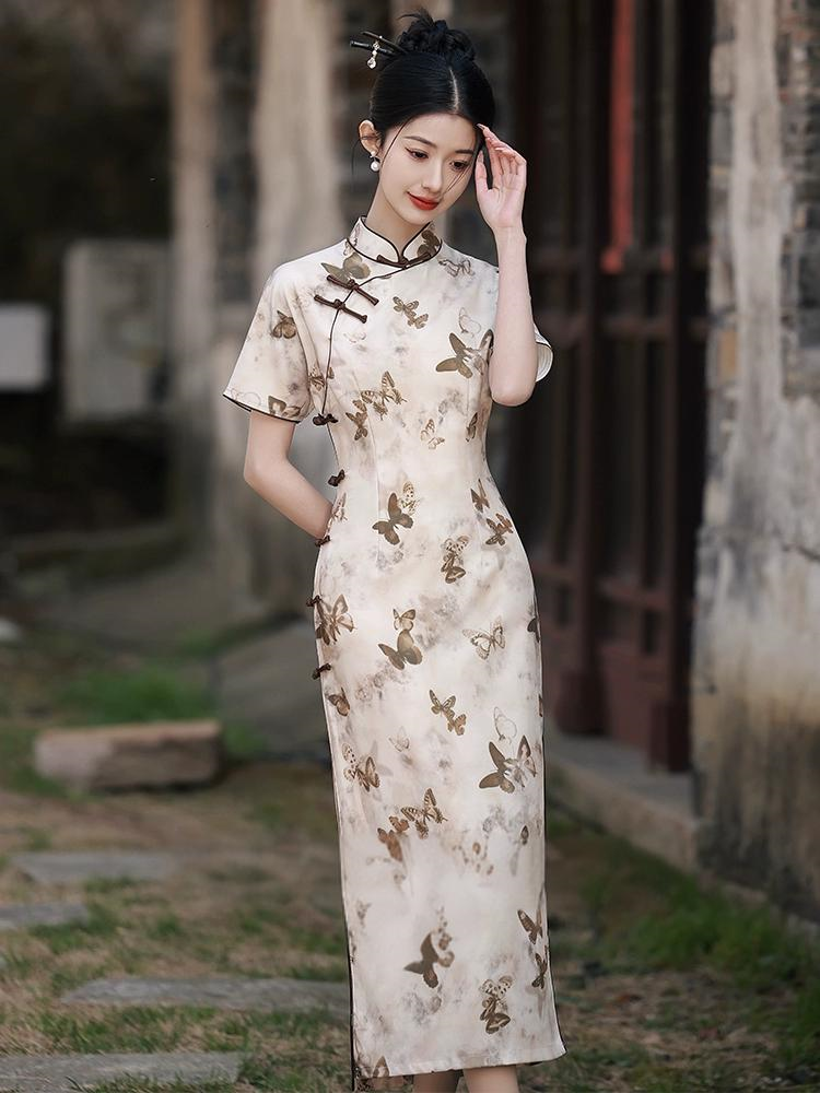 New Chinese Butterfly Slim Summer Qipao