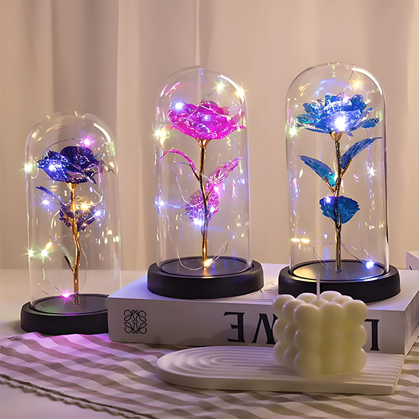 Hadiah Hari Ibu Mawar Galaxy Rose Bunga Kristal Abadi