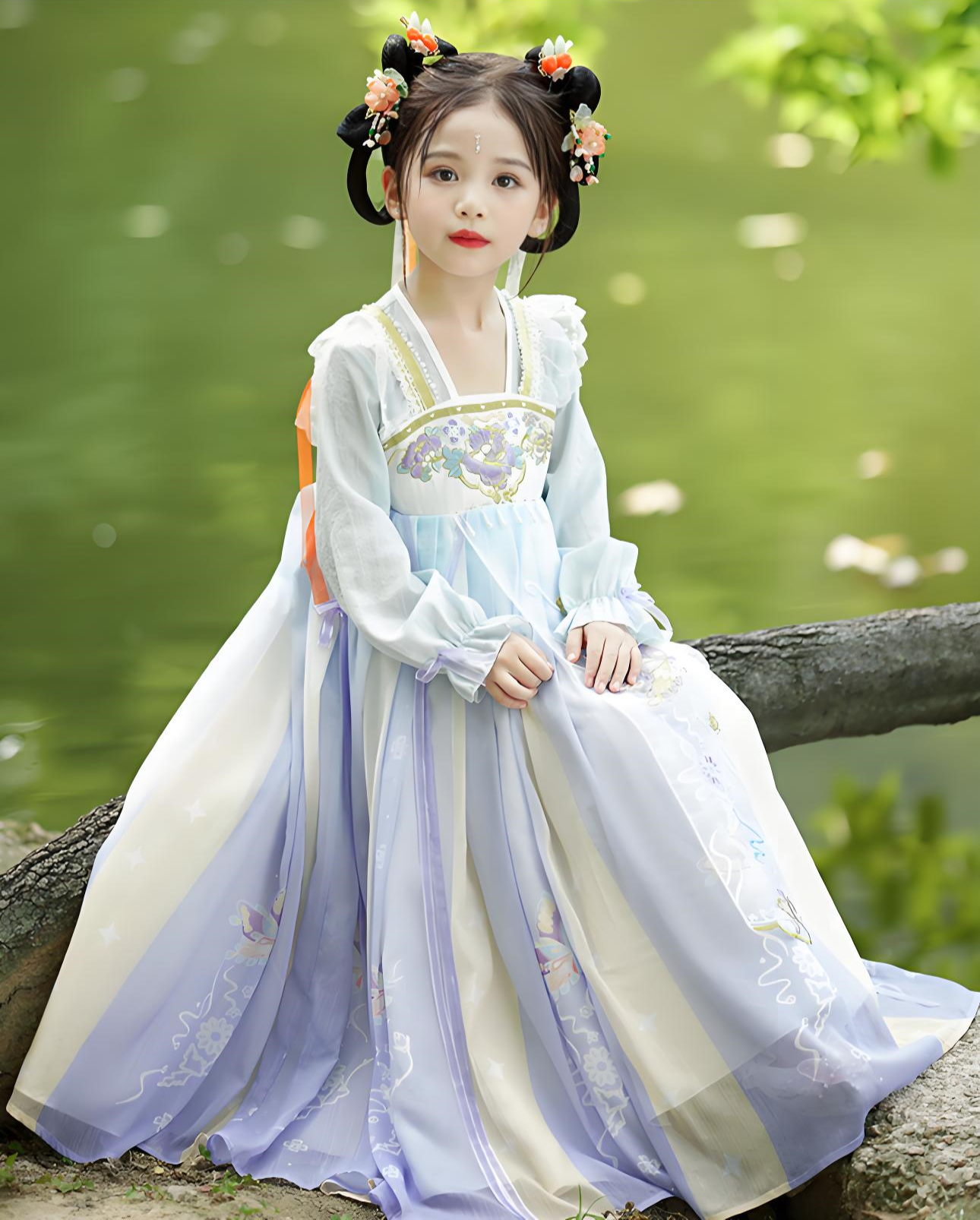 Chinese style super fairy costume dress for girls in autumn