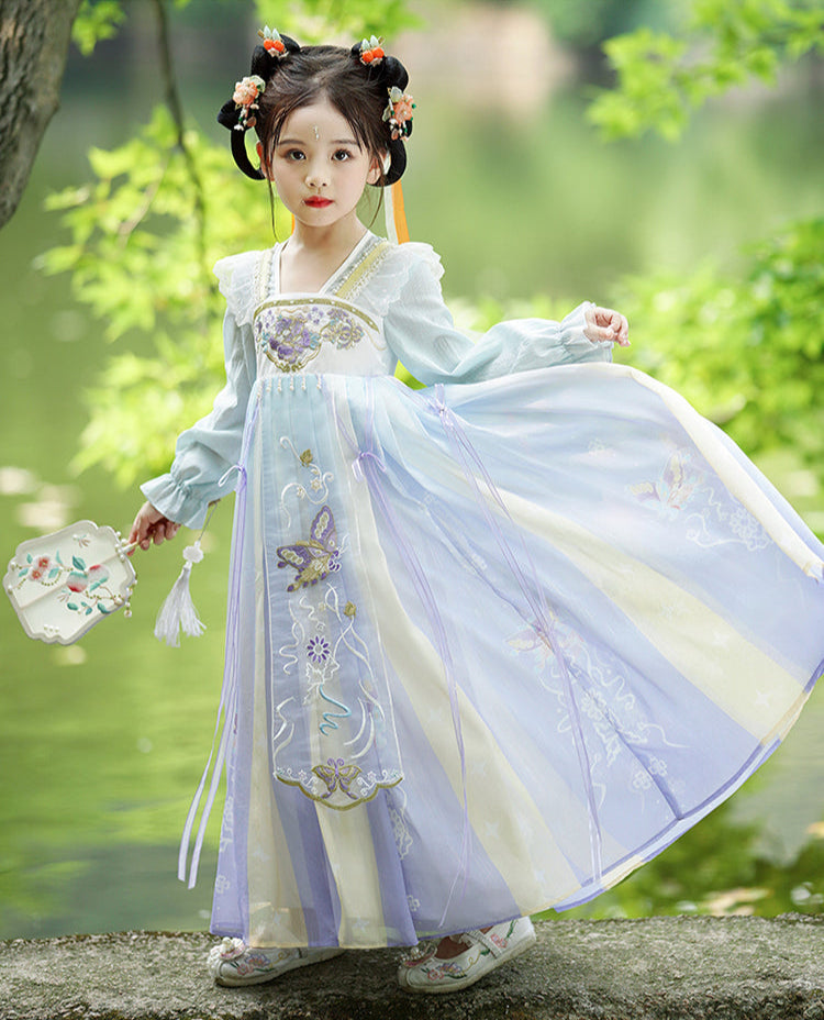 Chinese style super fairy costume dress for girls in autumn