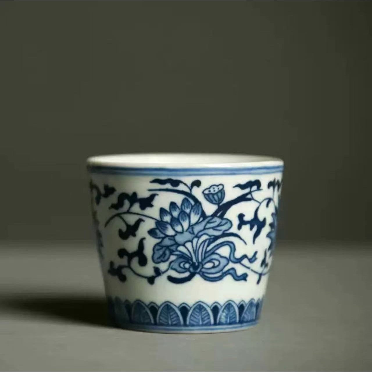 Blue and white porcelain cups