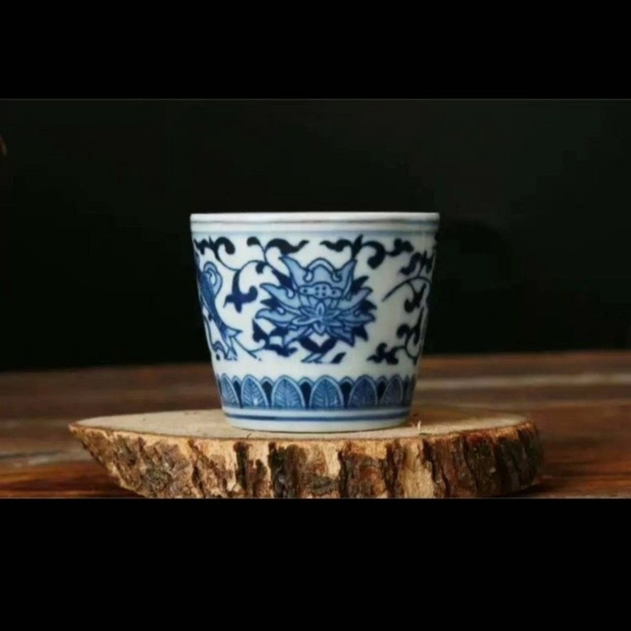 Blue and white porcelain cups