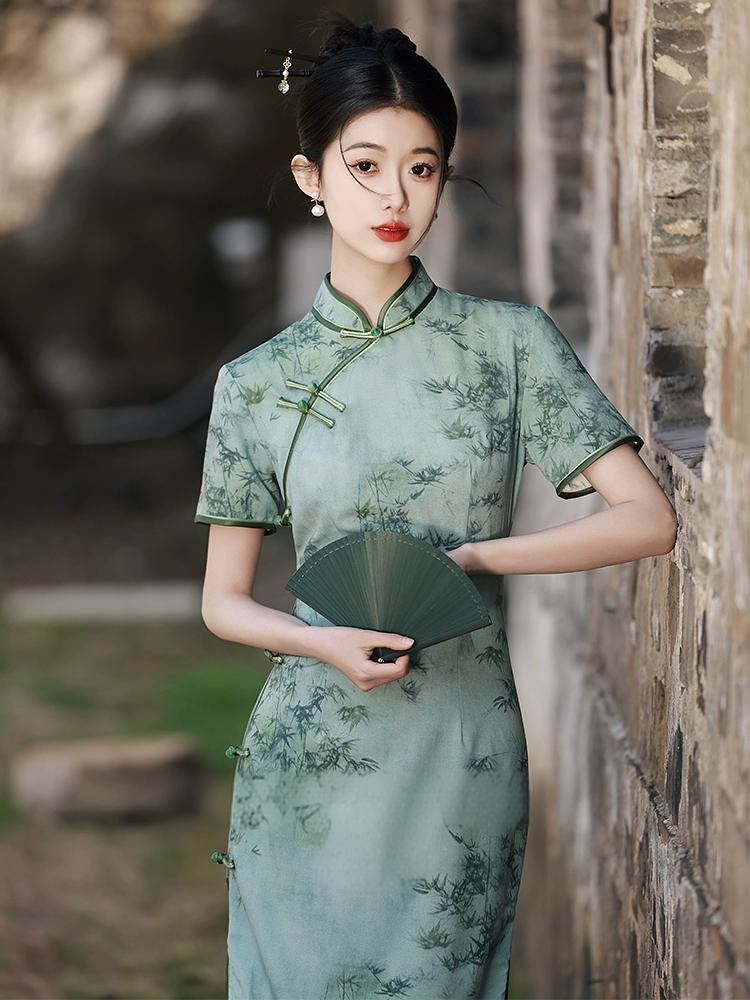 New Chinese bamboo Slim summer cheongsam