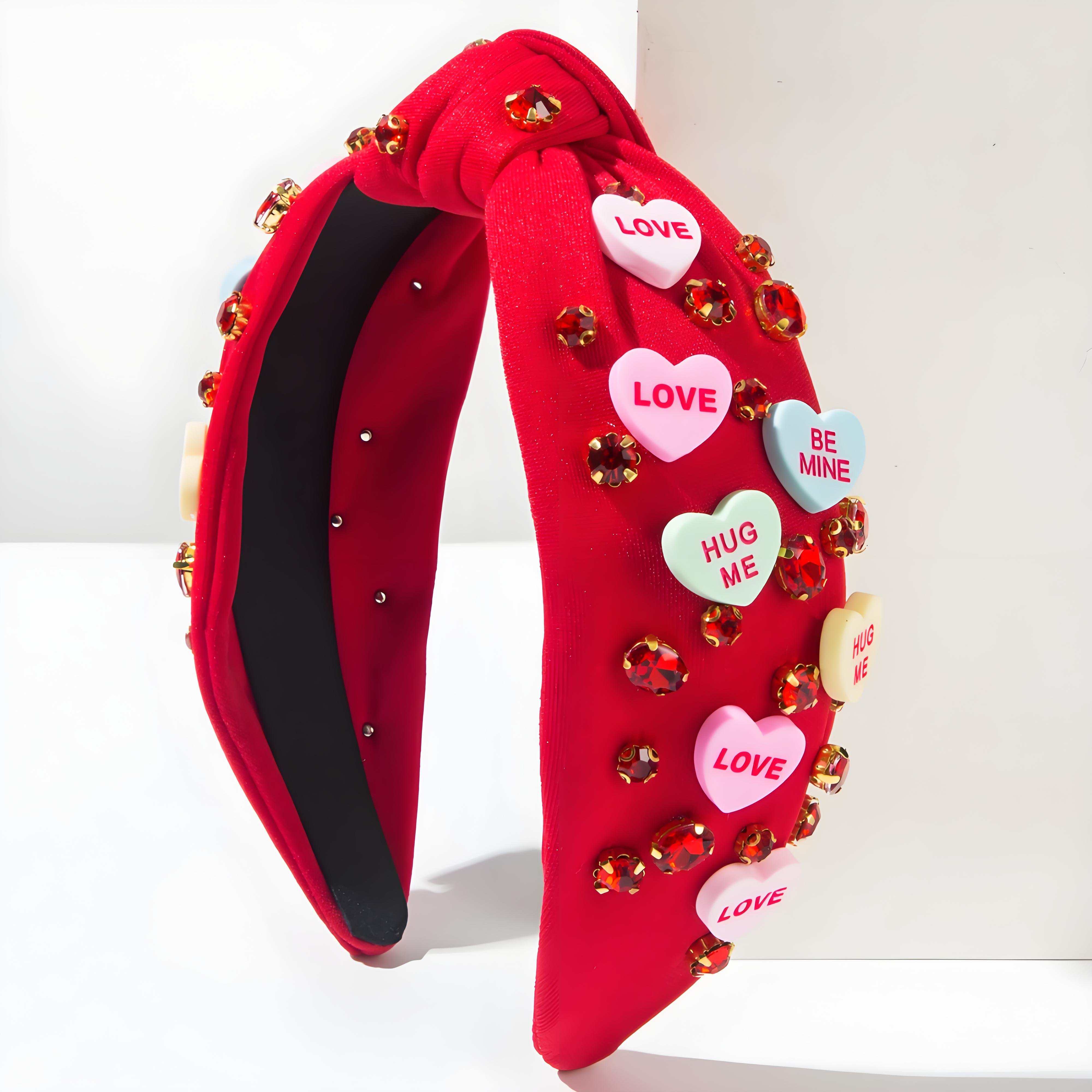 Valentine's Day heart-shaped letter headband