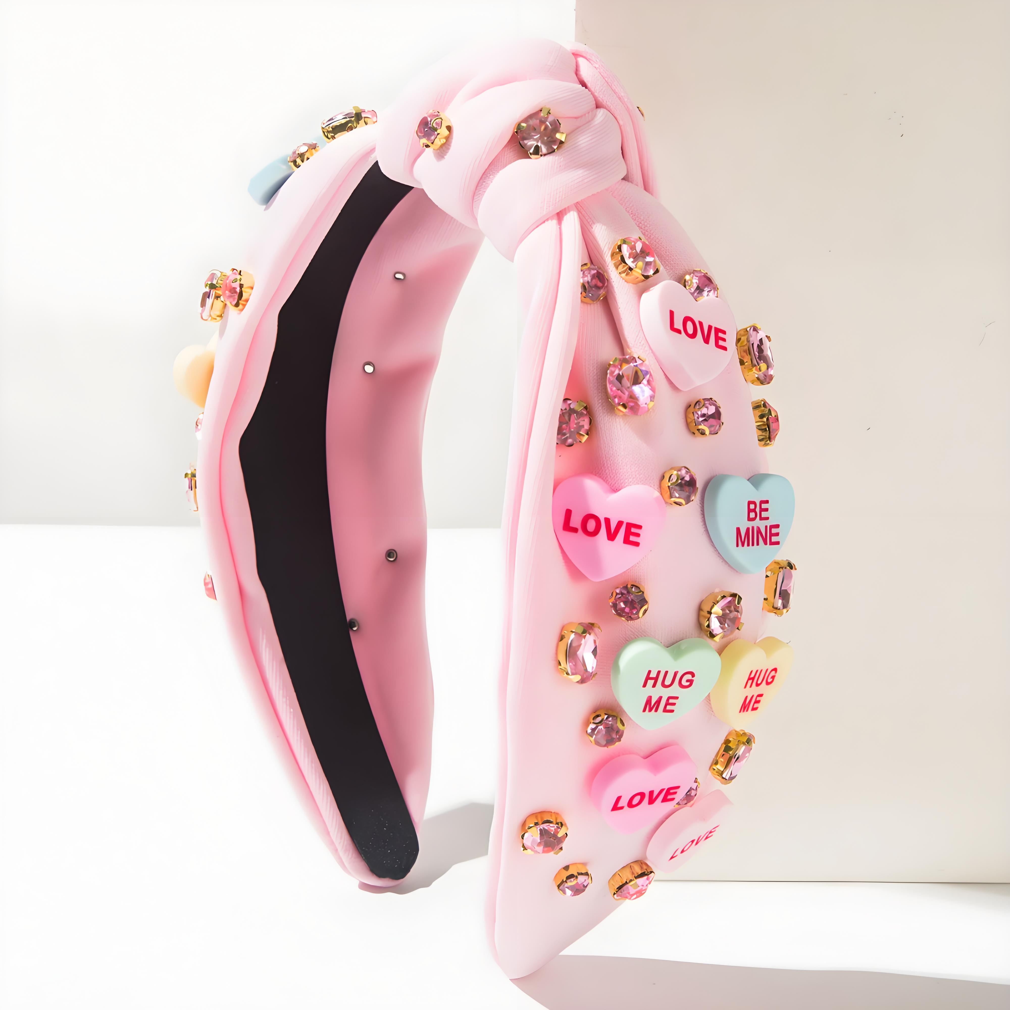 Valentine's Day heart-shaped letter headband