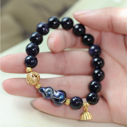 Blue sandstone bracelet