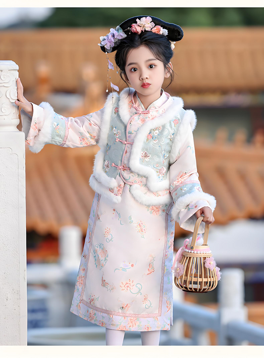 Children's Green Cheongsam Thickened