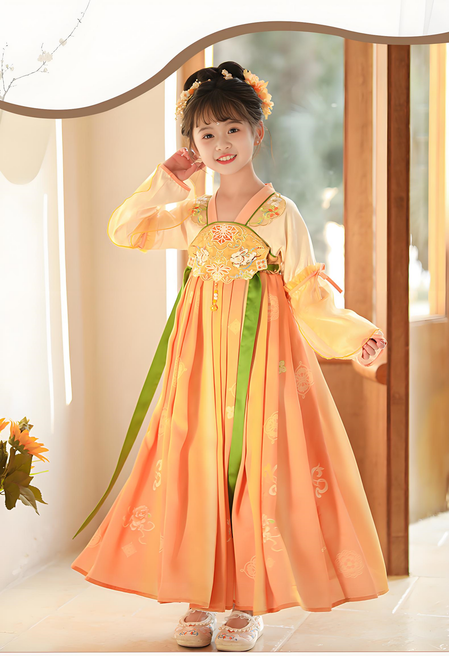 Children's Orange Hanfu