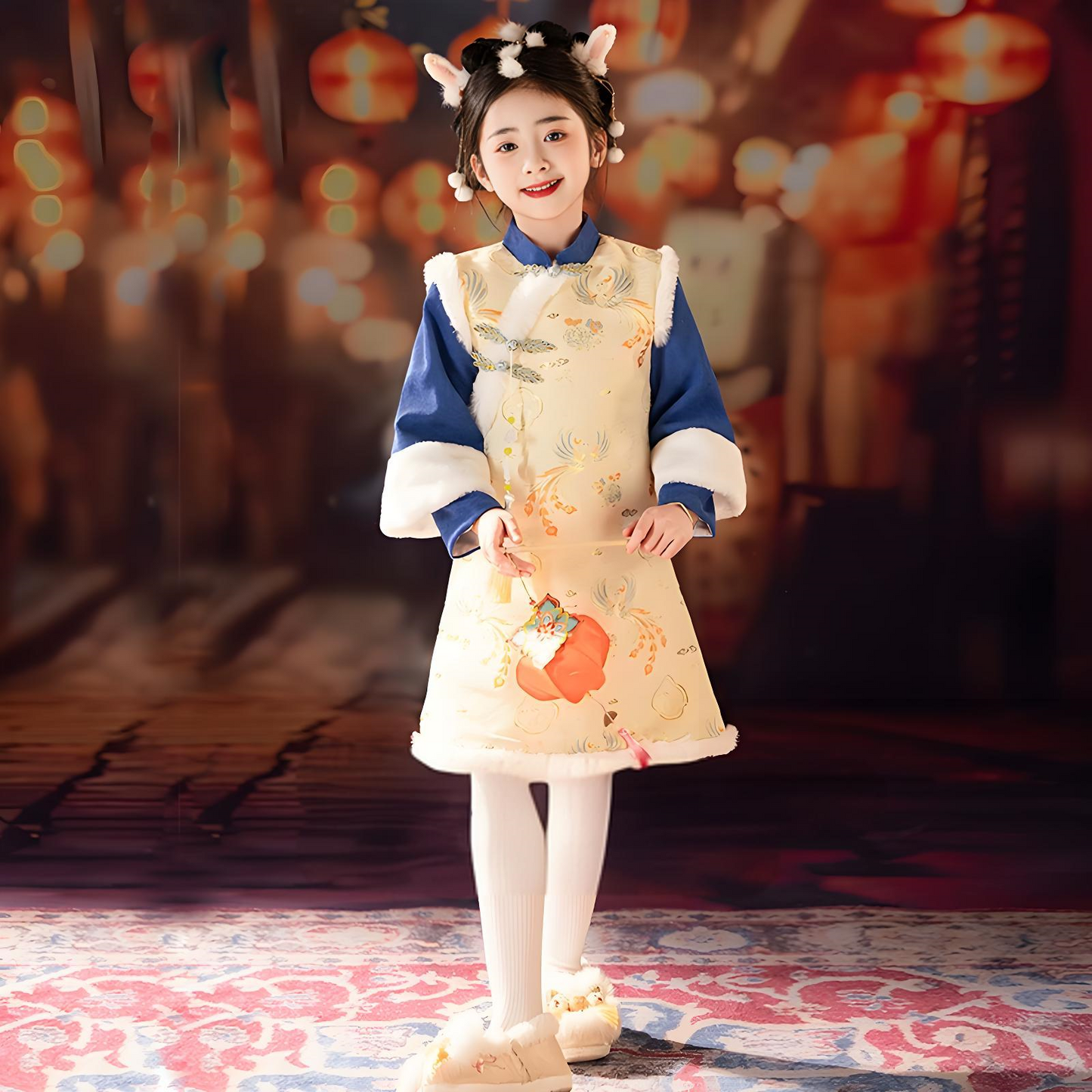 Children's Peony Cheongsam