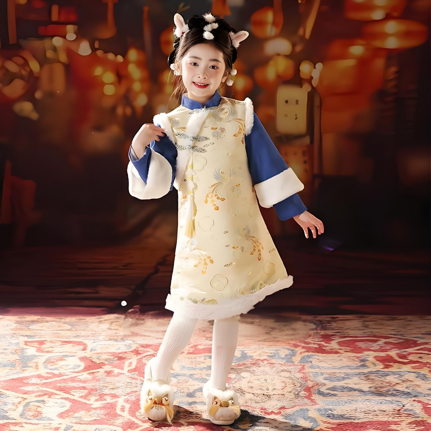 Children's Peony Cheongsam