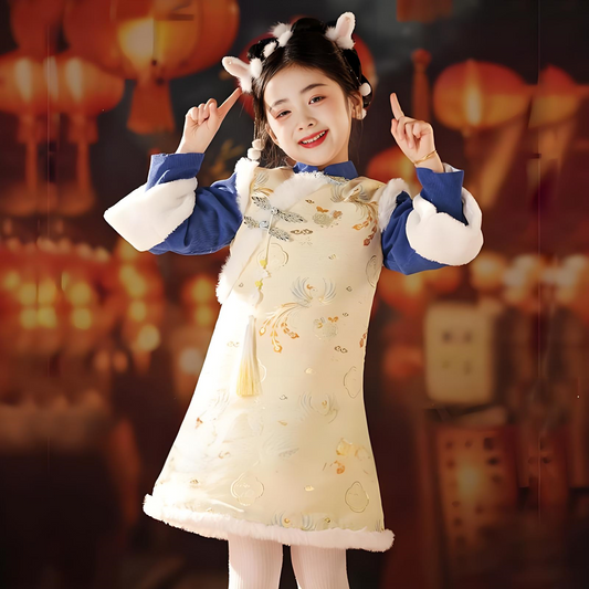Children's Peony Cheongsam