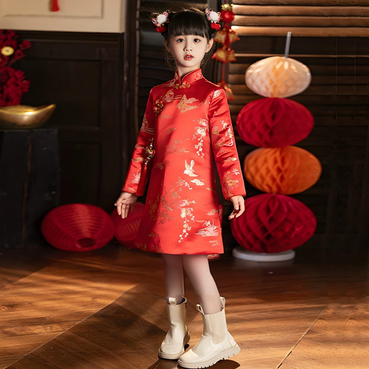 Children's Red Cheongsam
