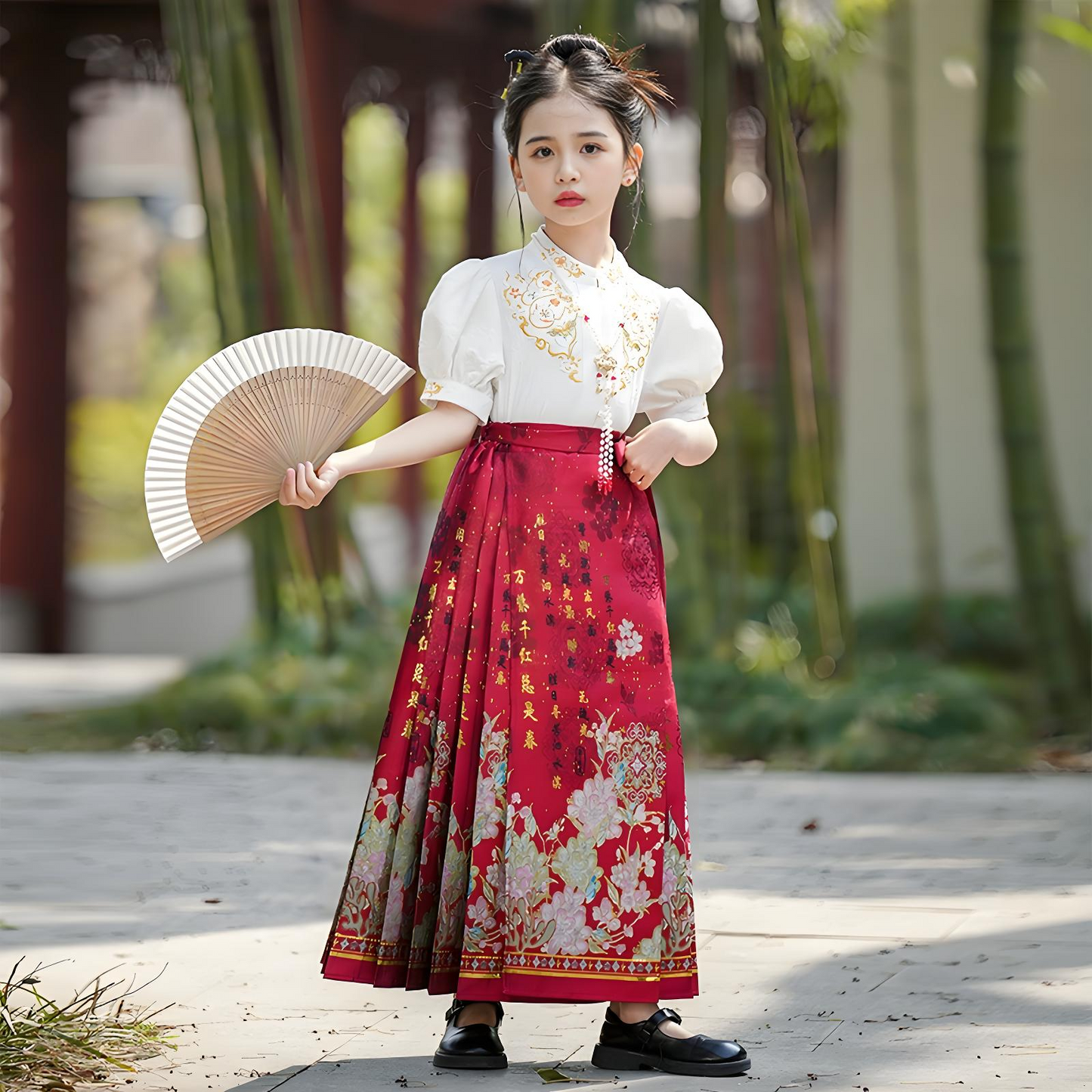 Children's Red Horse Face Skirt