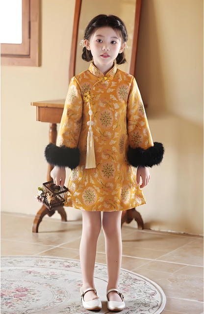 Children's Yellow Cheongsam