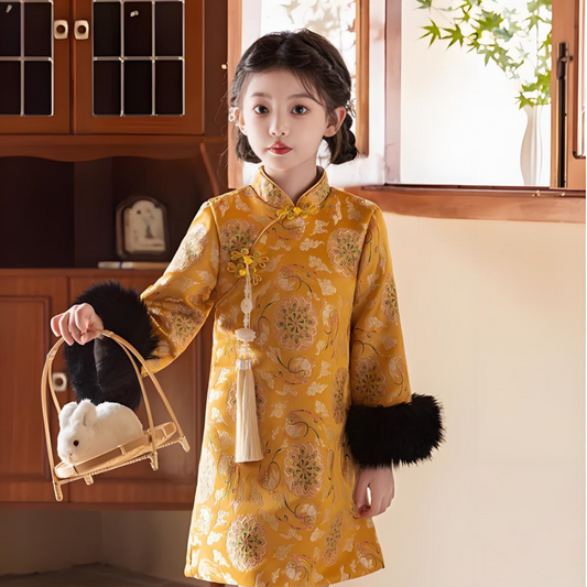 Children's Yellow Cheongsam