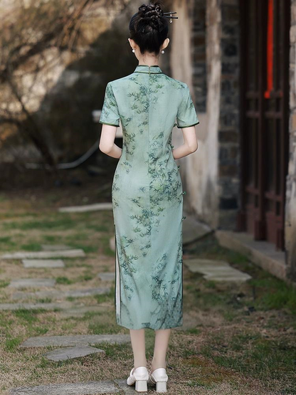 New Chinese Bamboo Slim Summer Qipao