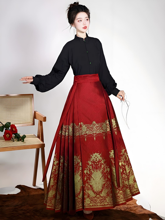 Red Horse Face Skirt