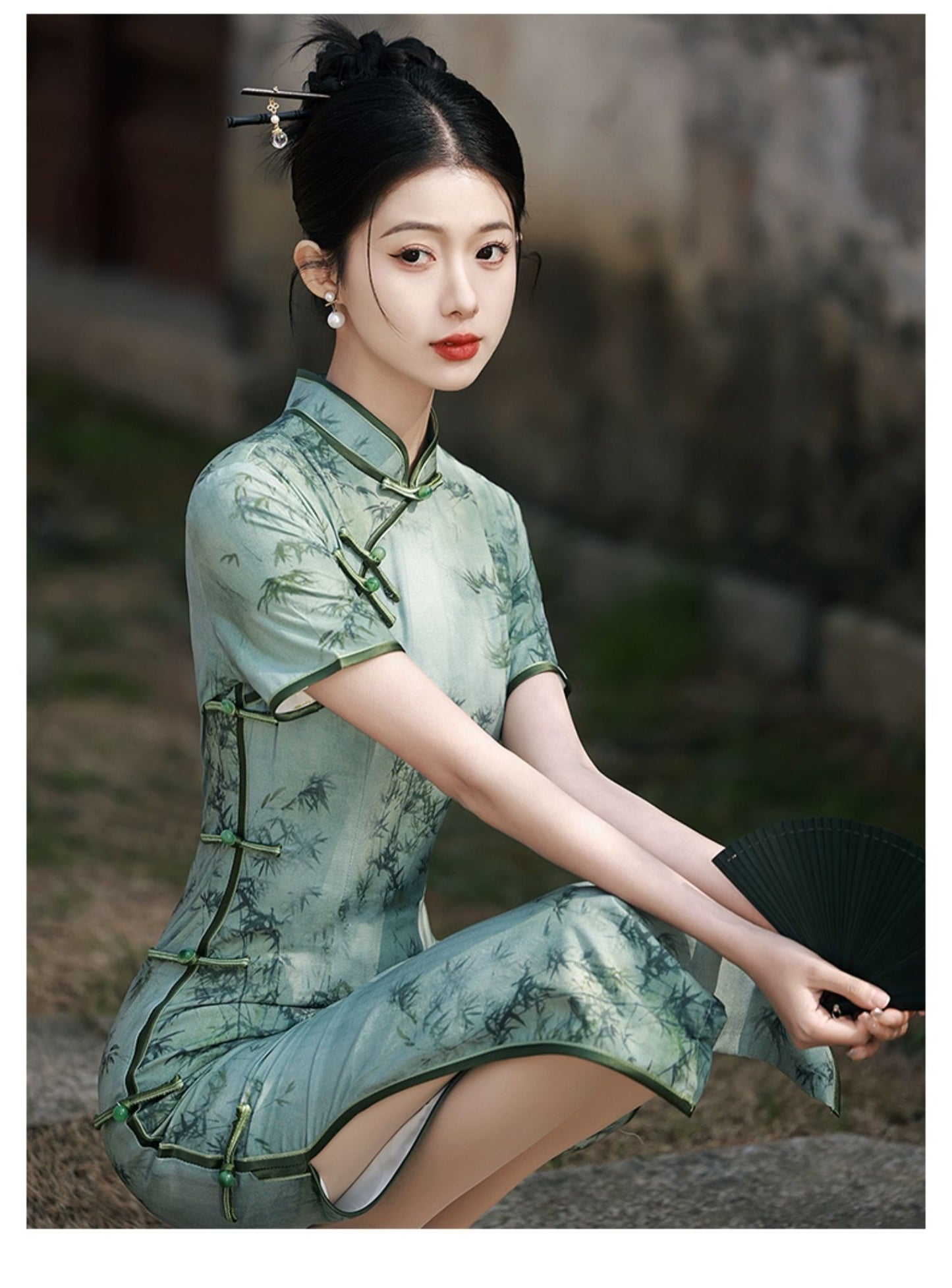 New Chinese Bamboo Slim Summer Cheongsam